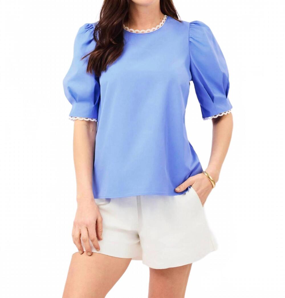 NEW MARY SQUARE thea top in blue